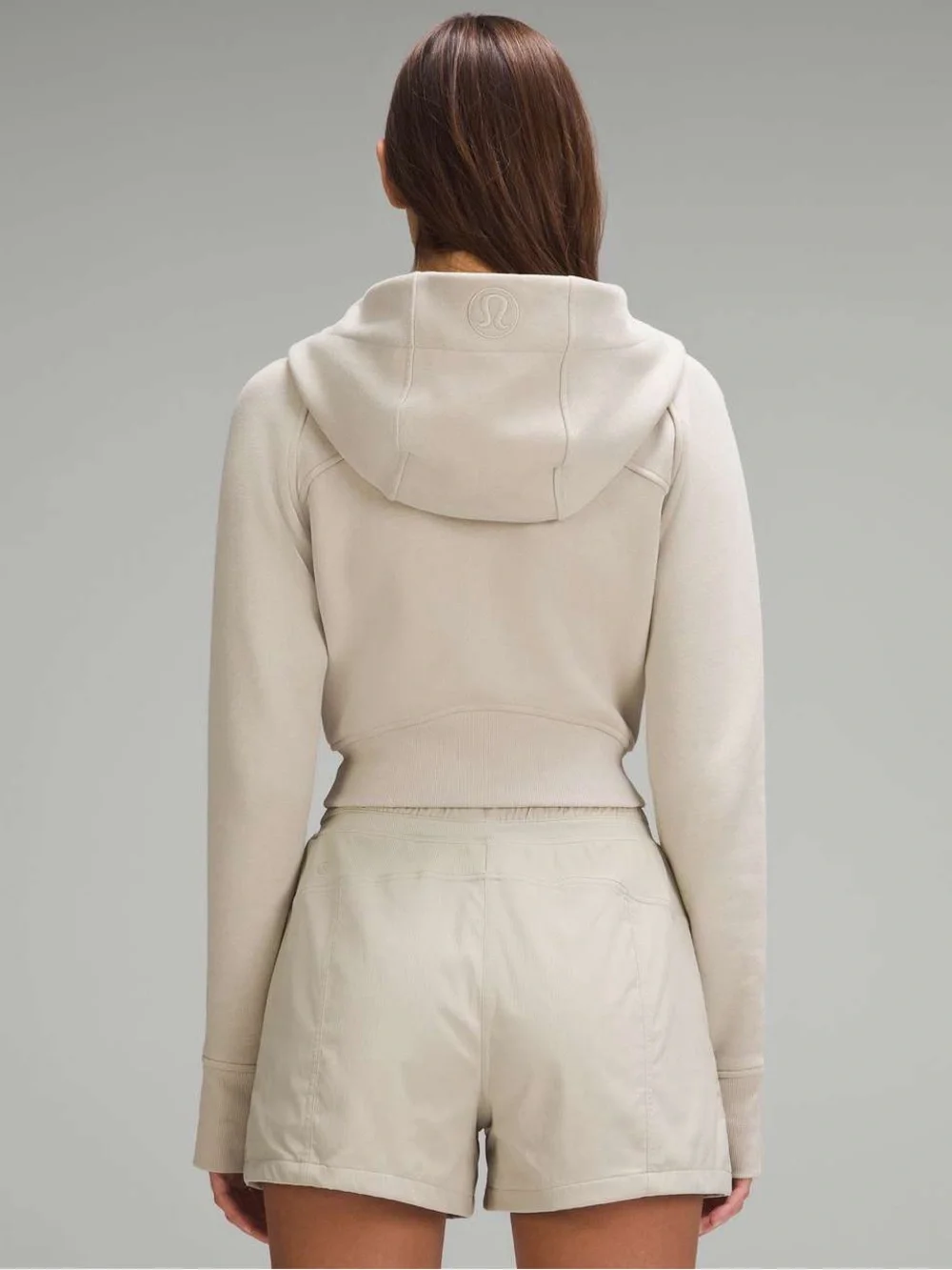 lululemon athletica Light Blue/Green Cropped scuba Hoodie Jacket